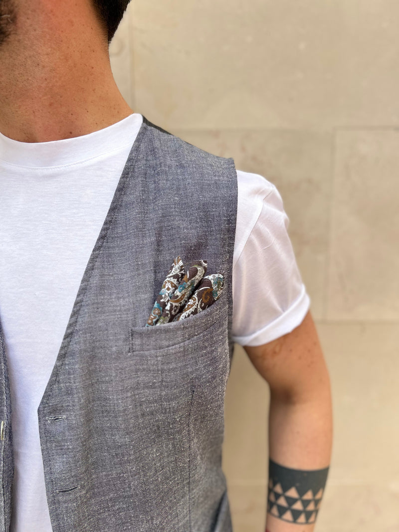 GILET MICROFANTASIA - VERDE,BLU