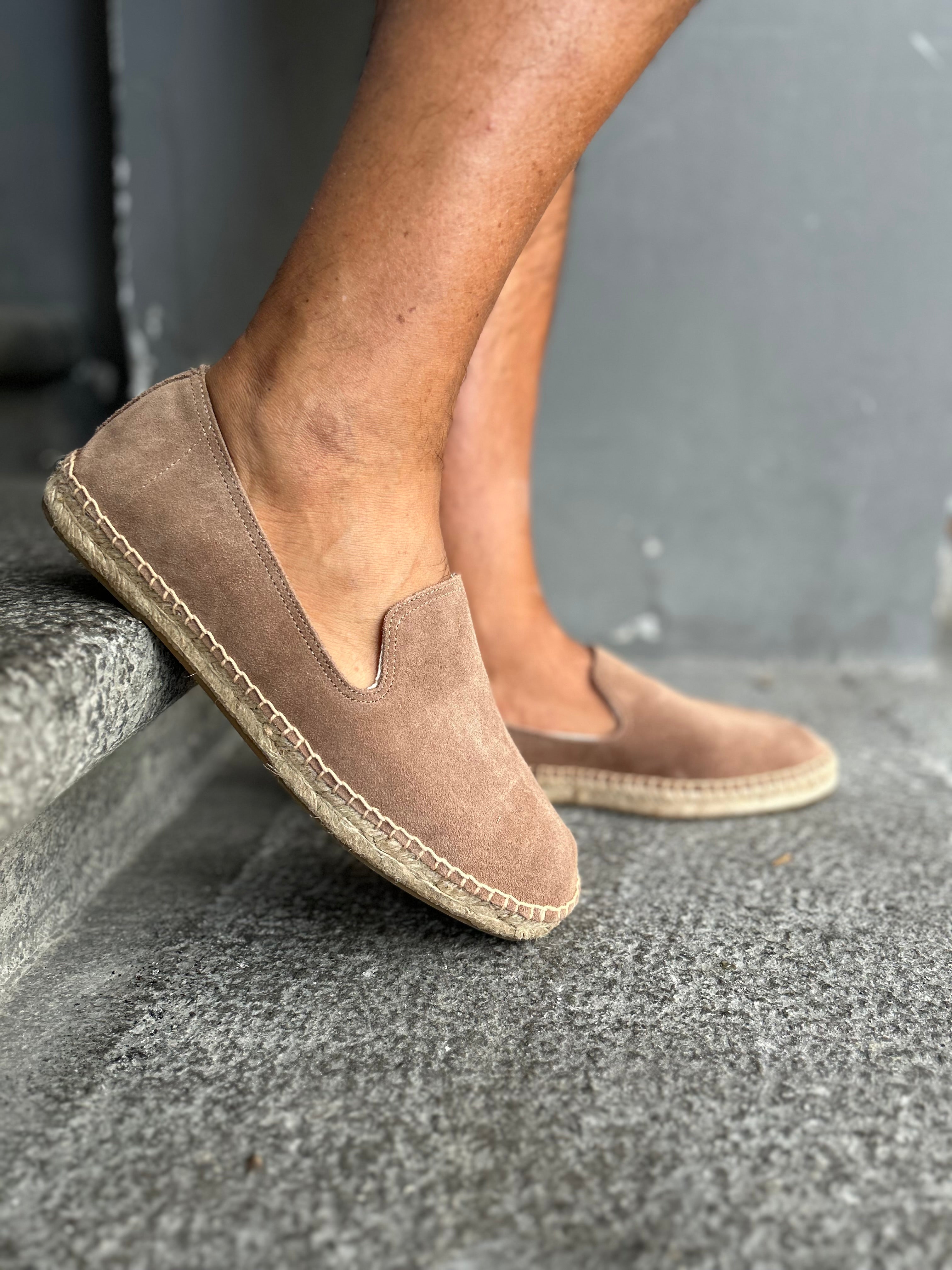 ESPADRILLAS IN SUEDE - SABBIA, LIGHT BROWN