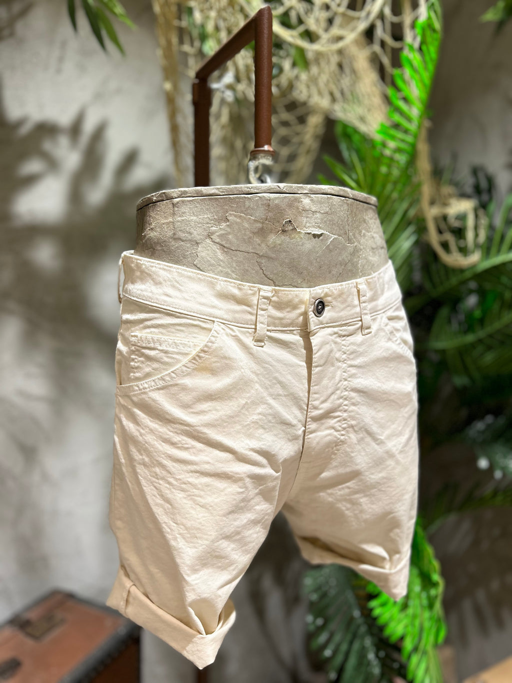 SHORTS IN COTONE - OFF-WHITE, ECRU', SABBIA, KAKI, BLU NAVY