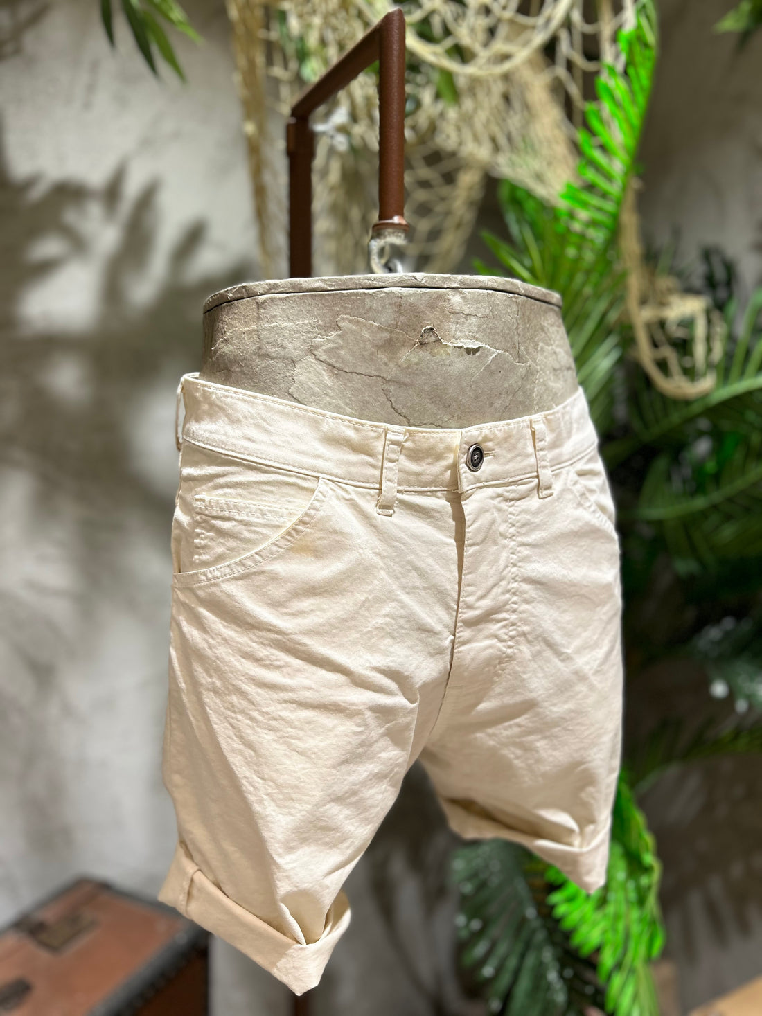 COTTON SHORTS - OFF-WHITE, ECRU, SAND, KHAKI, NAVY BLUE