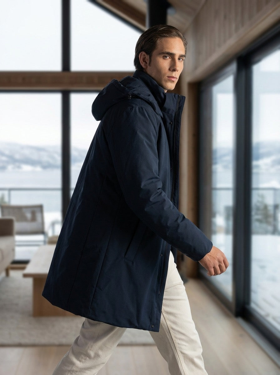 GIUBBOTTO CON CAPPUCCIO  ESTRAIBILE - DARK NAVY