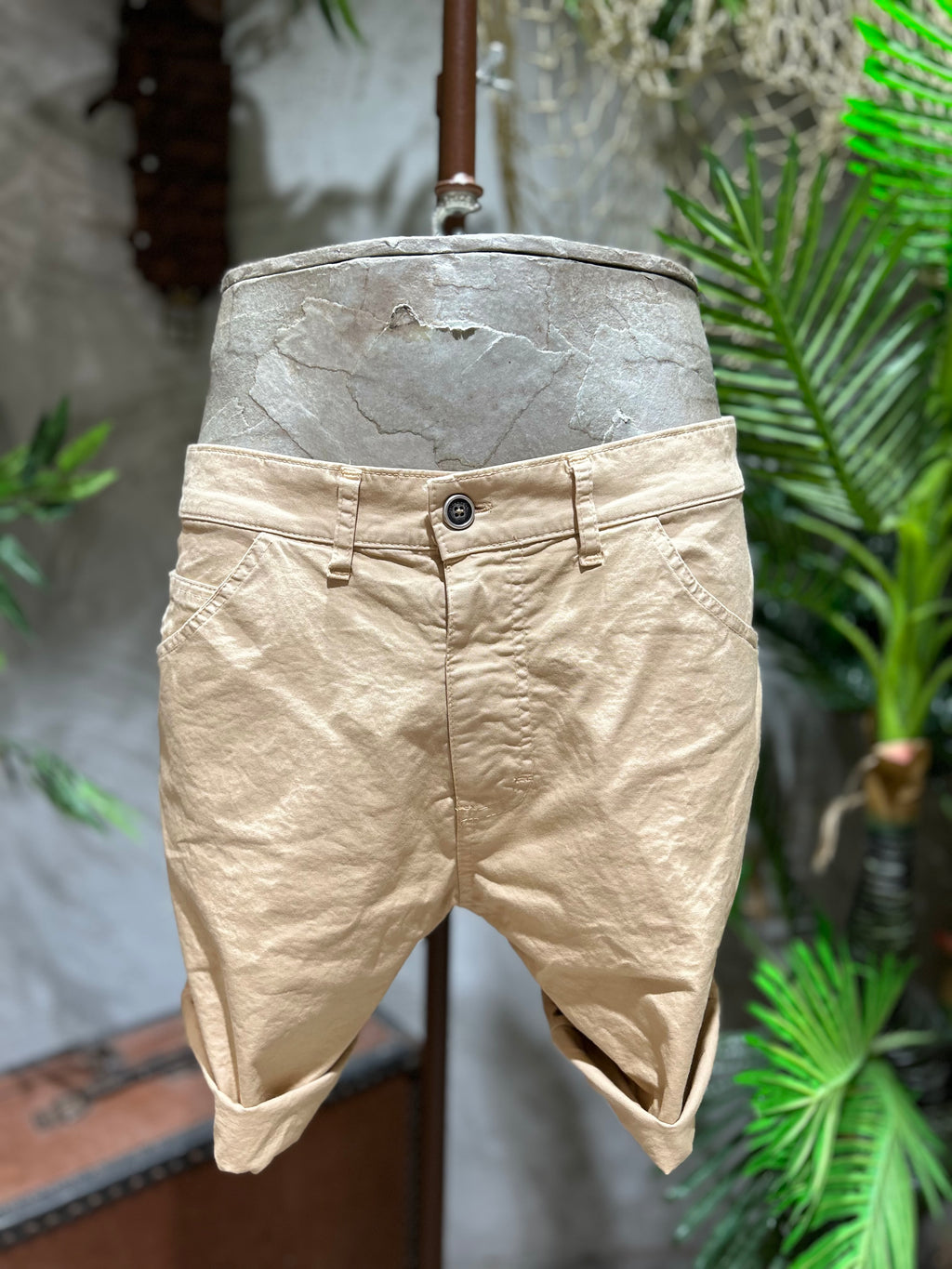 SHORTS IN COTONE - OFF-WHITE, ECRU', SABBIA, KAKI, BLU NAVY