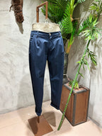 PANTALONI IN COTONE - PANNA,SABBIA,BLU