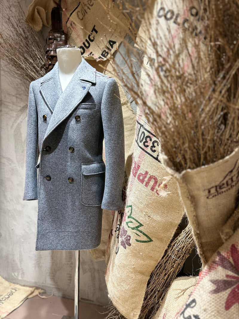 CAPPOTTO IN LANA COTTA - GRIGIO