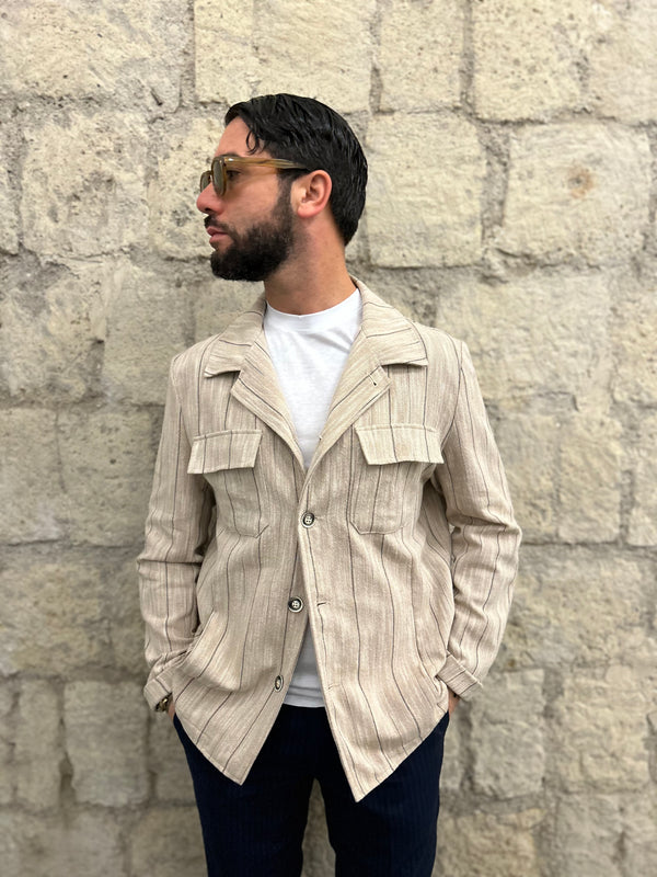 GIACCA STRIPES - BEIGE