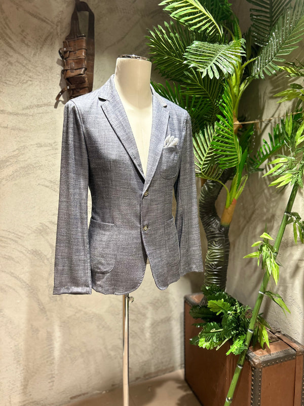 GIACCA MICROFANTASIA -  GRIGIO,BLU