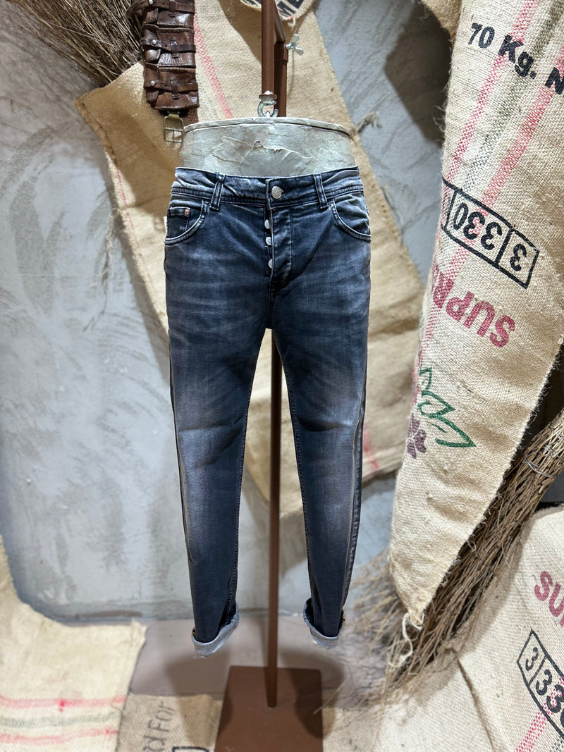 SKINNY DENIM EXCHANGED WASH - GRIGIO