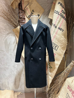 CAPPOTTO DOPPIOPETTO OVERSIZE - NERO