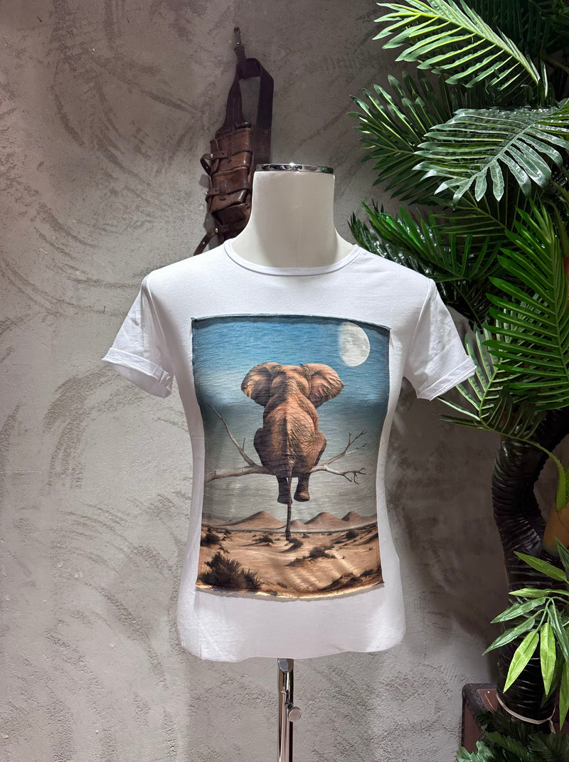 T-SHIRT STAMPA ELEFANTE