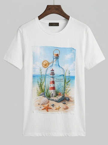 Faro — T-Shirt 100% Cotone Stampa Alta Definizione Made in Italy