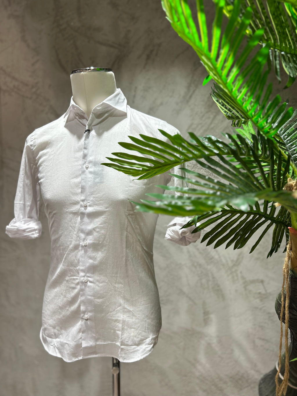 CAMICIA IN LINO -  BIANCO