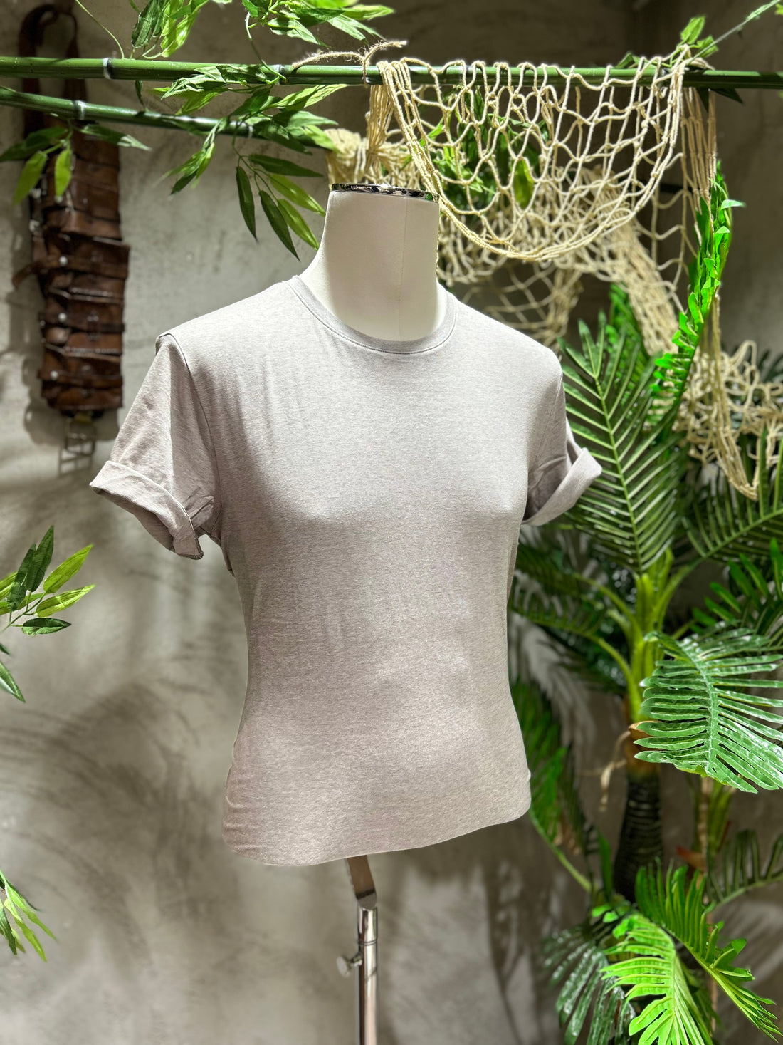 STRIPED T-SHIRT - GREY, SAND