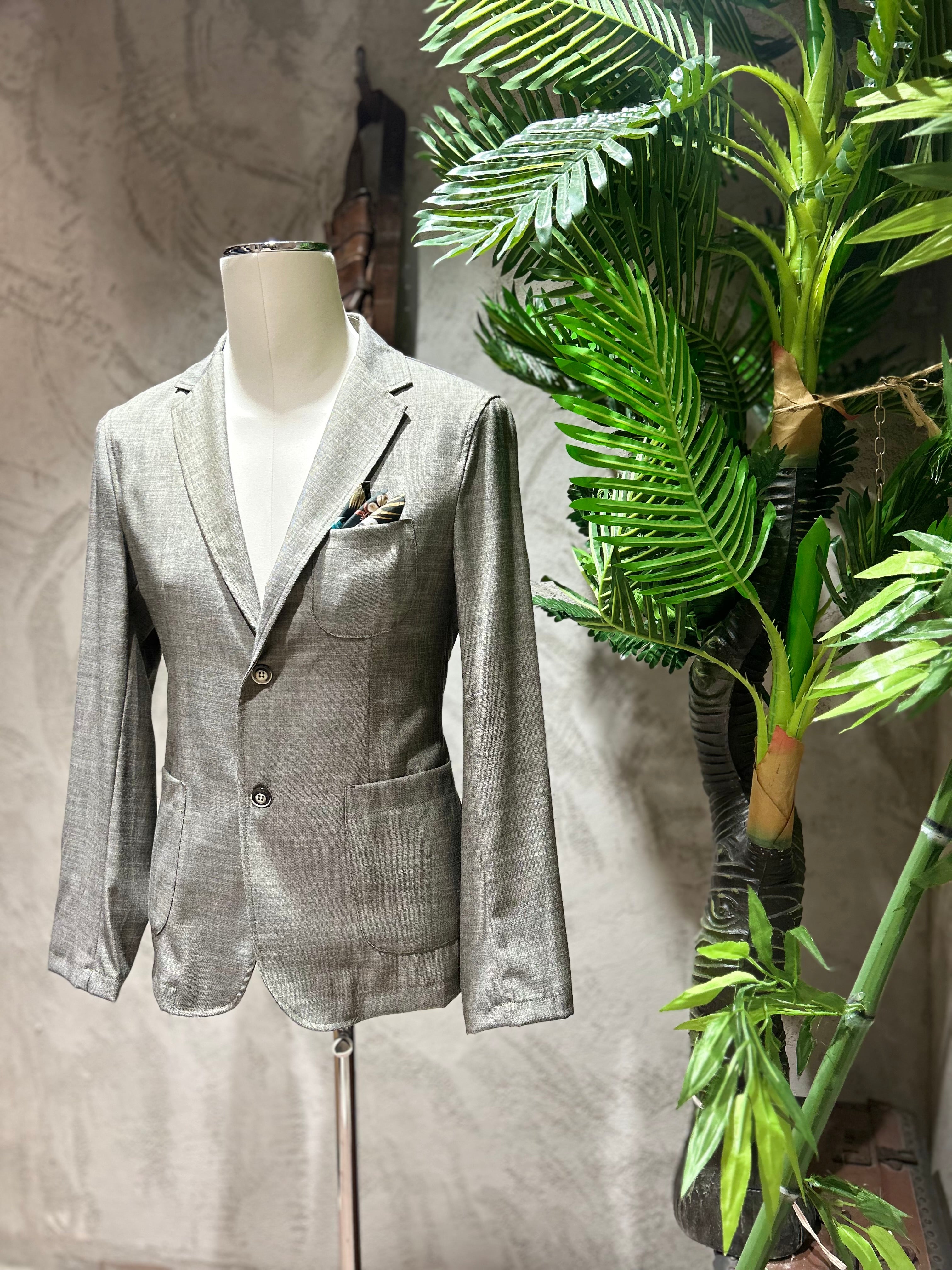 GIACCA MICROFANTASIA -  VERDE, BLU