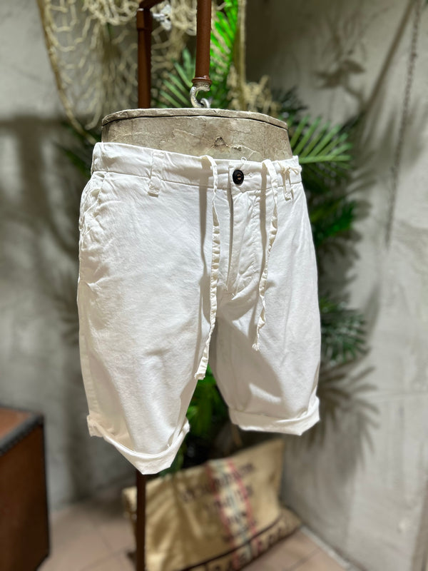 SHORTS IN COTONE  - BIANCO