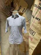 CAMICIA MILLERIGHE - BIANCO/BLU