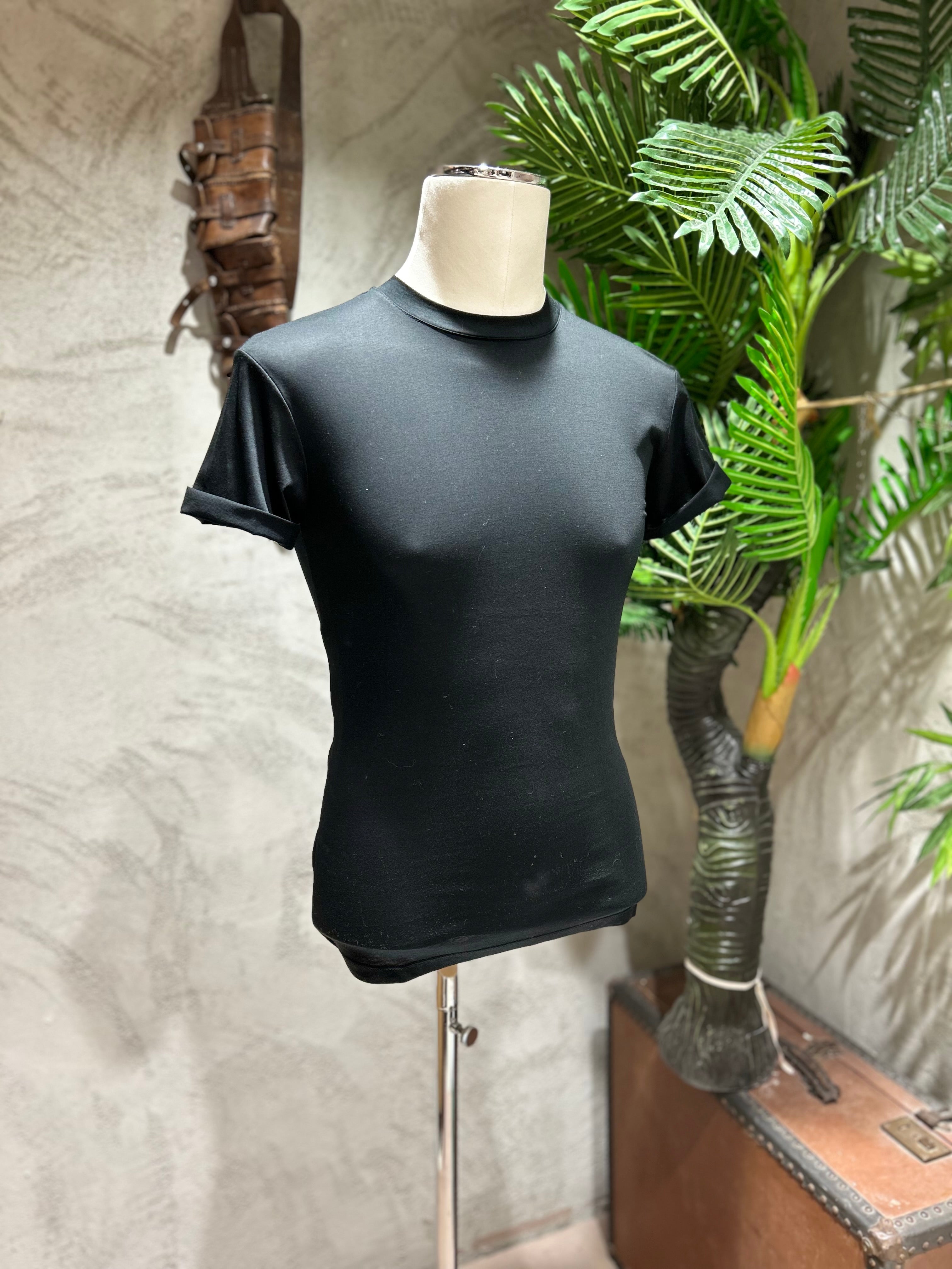 T-SHIRT IN FILO DI SCOZIA - BLU, BIANCO, NERO, MORO, BEIGE, VERDE