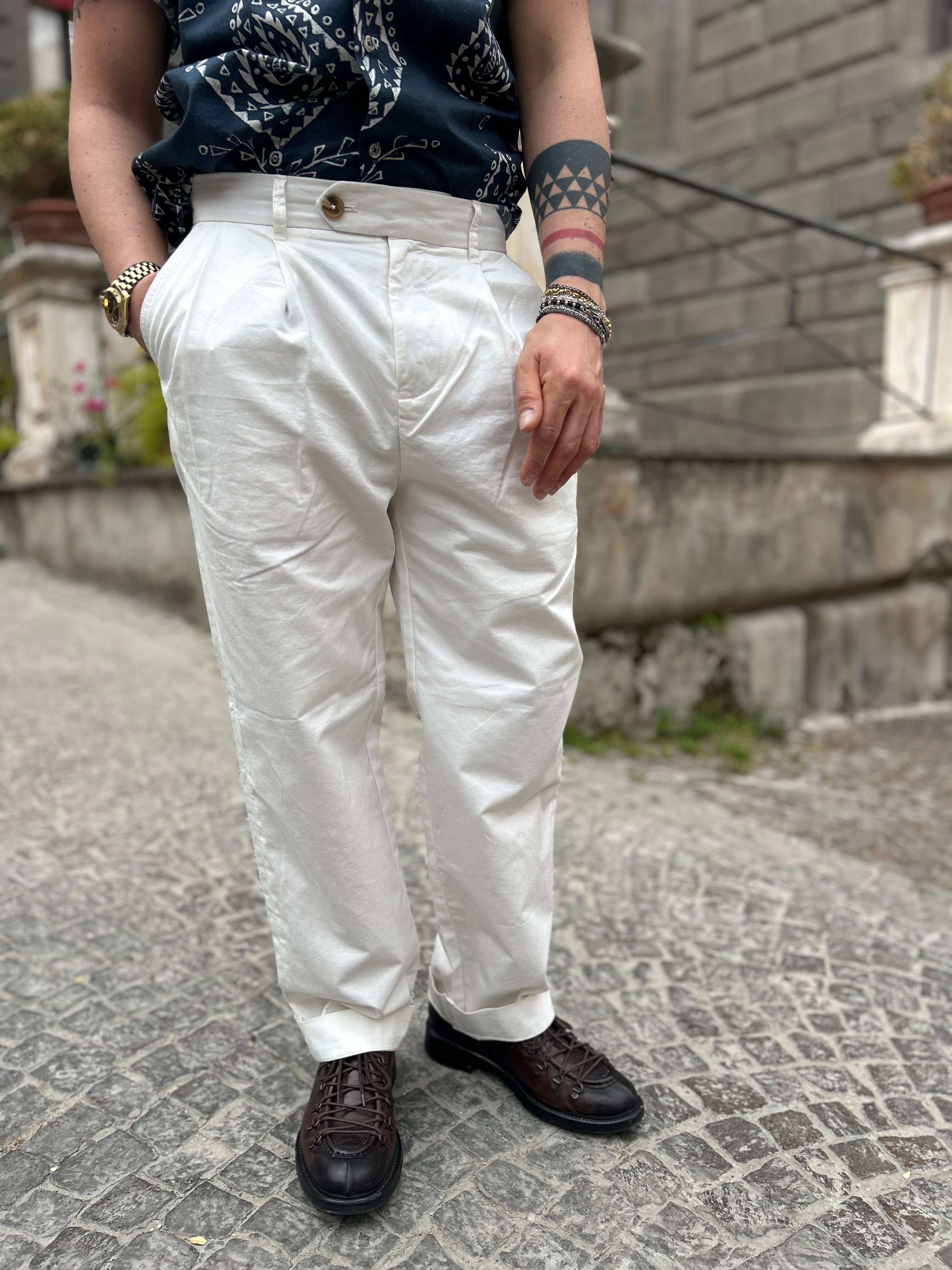 PANTALONI LOOSE - OFF-WHITE
