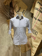 CAMICIA MILLERIGHE - BIANCO/BLU