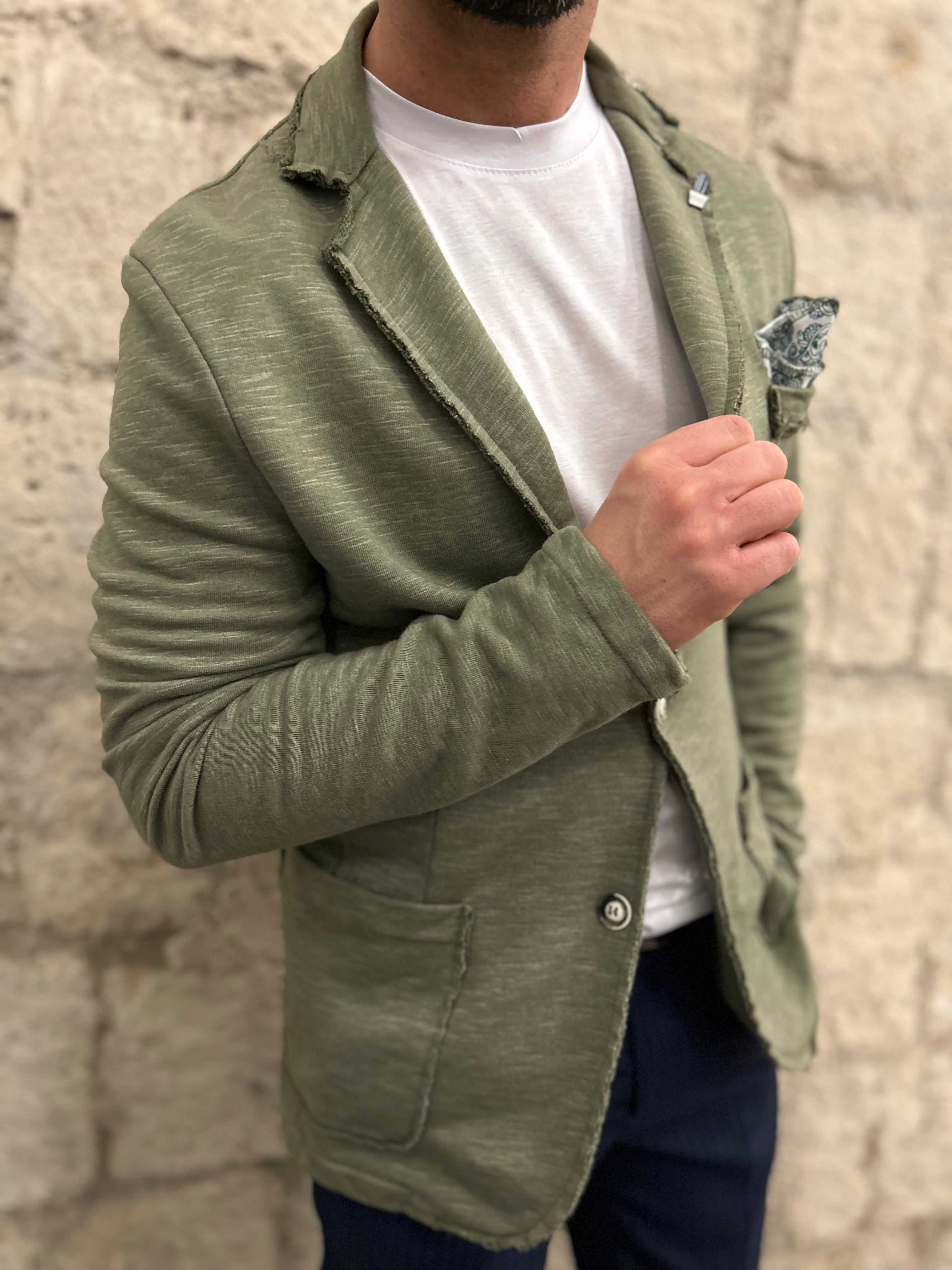 GIACCA TAGLIO VIVO - SABBIA,BLU NAVY,VERDE