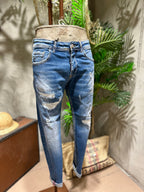 SKINNY DENIM BROKEN - BLUE DENIM