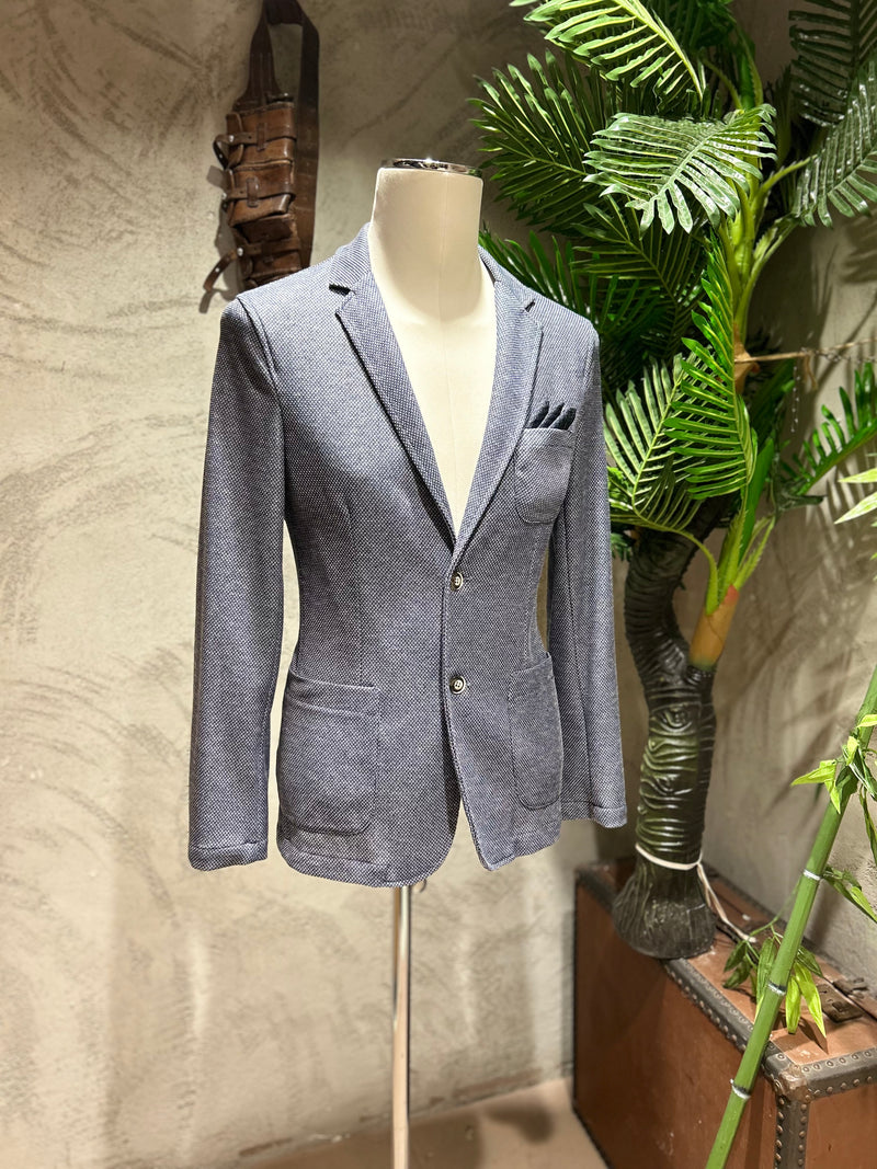 GIACCA MICROFANTASIA - BLU