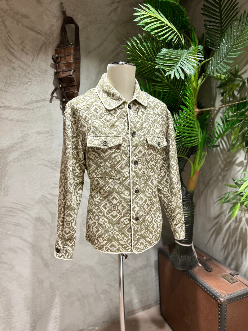 OVERSHIRT TRAMATA - VERDE/BIANCO