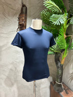 T-SHIRT IN FILO DI SCOZIA - BLU, BIANCO, NERO, MORO, BEIGE, VERDE