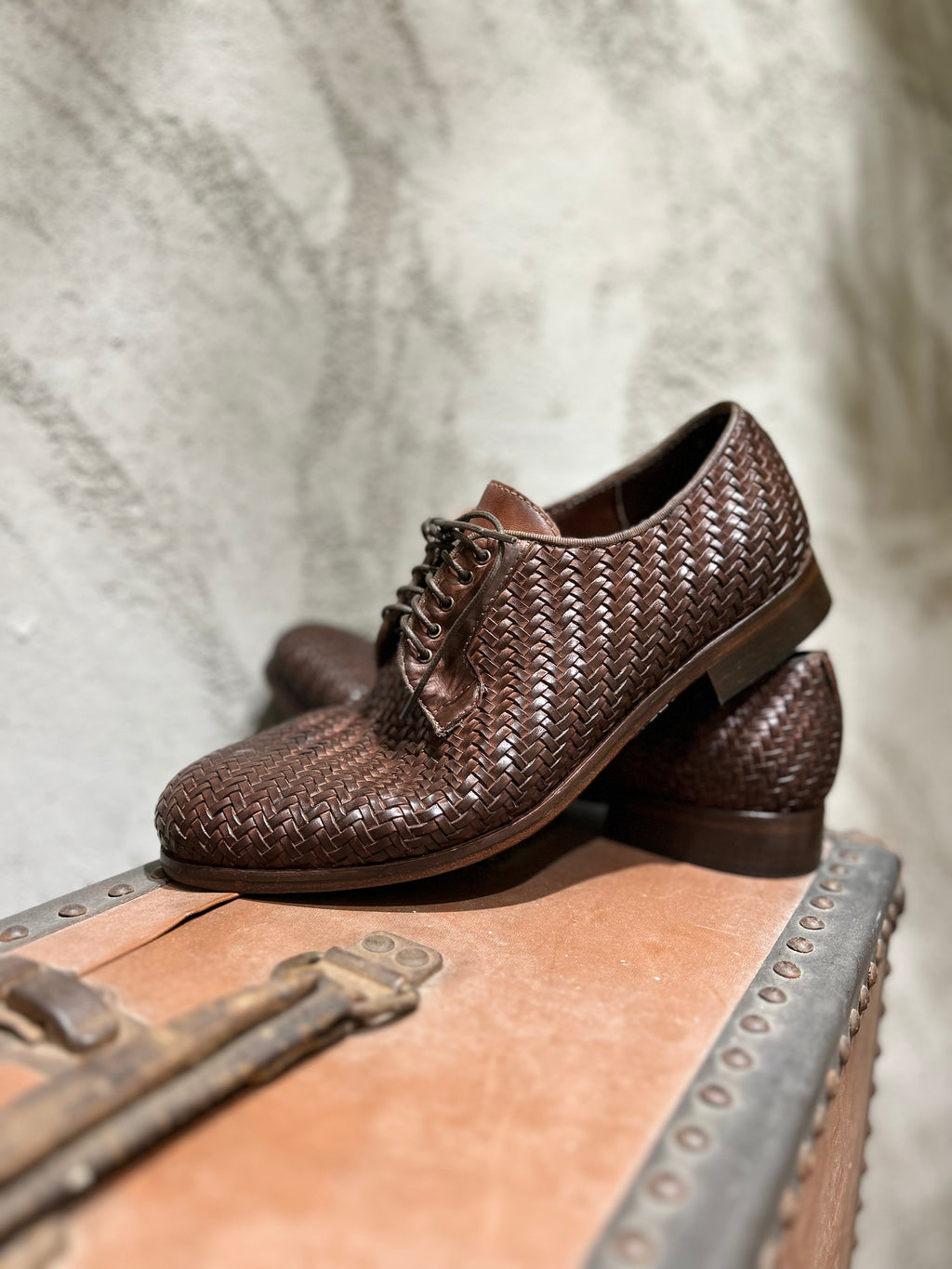 STRINGATA MINI INTRECCIO  - CUOIO