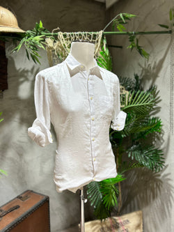 CAMICIA POCKET IN LINO  - BIANCO