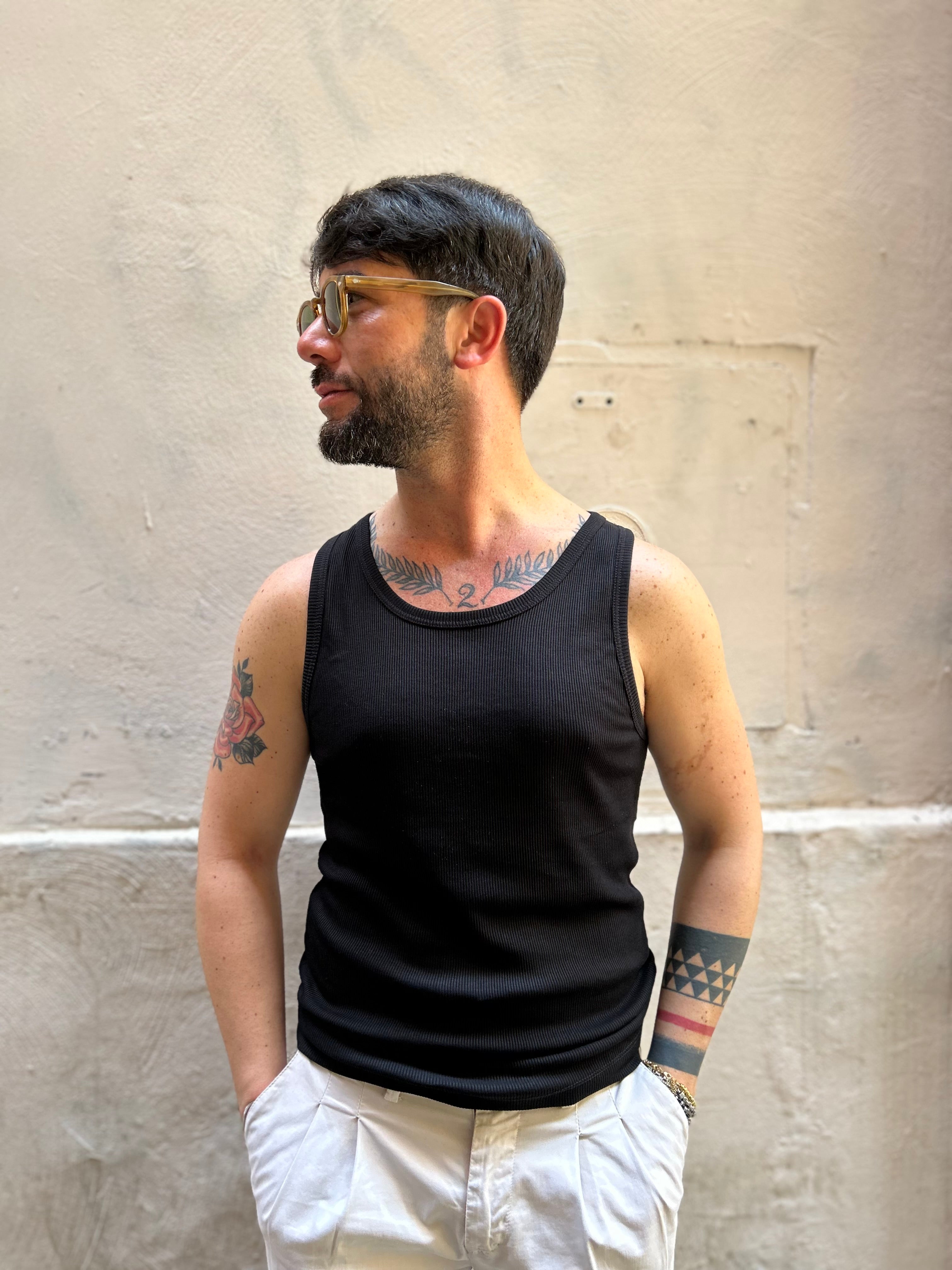 CANOTTA BASIC - TORTORA, NERO, BIANCO