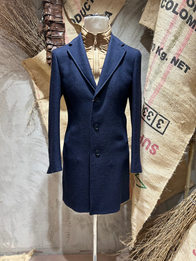 CAPPOTTO MONOPETTO - BLU NAVY