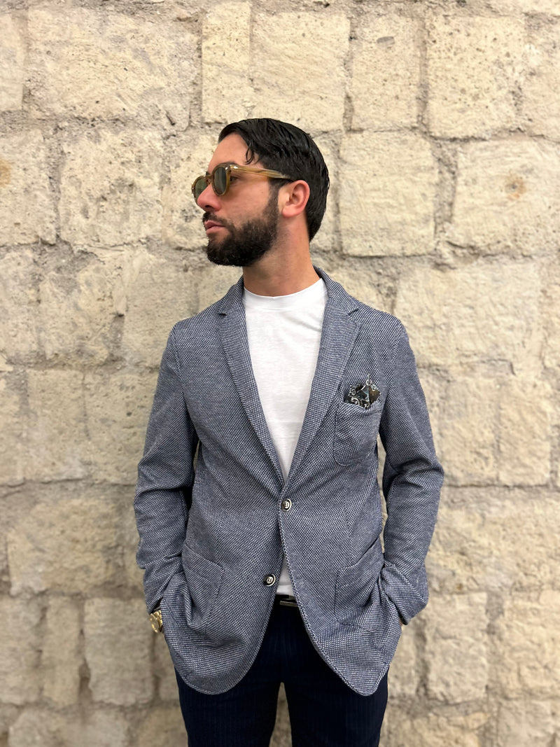 GIACCA MICROFANTASIA - BLU