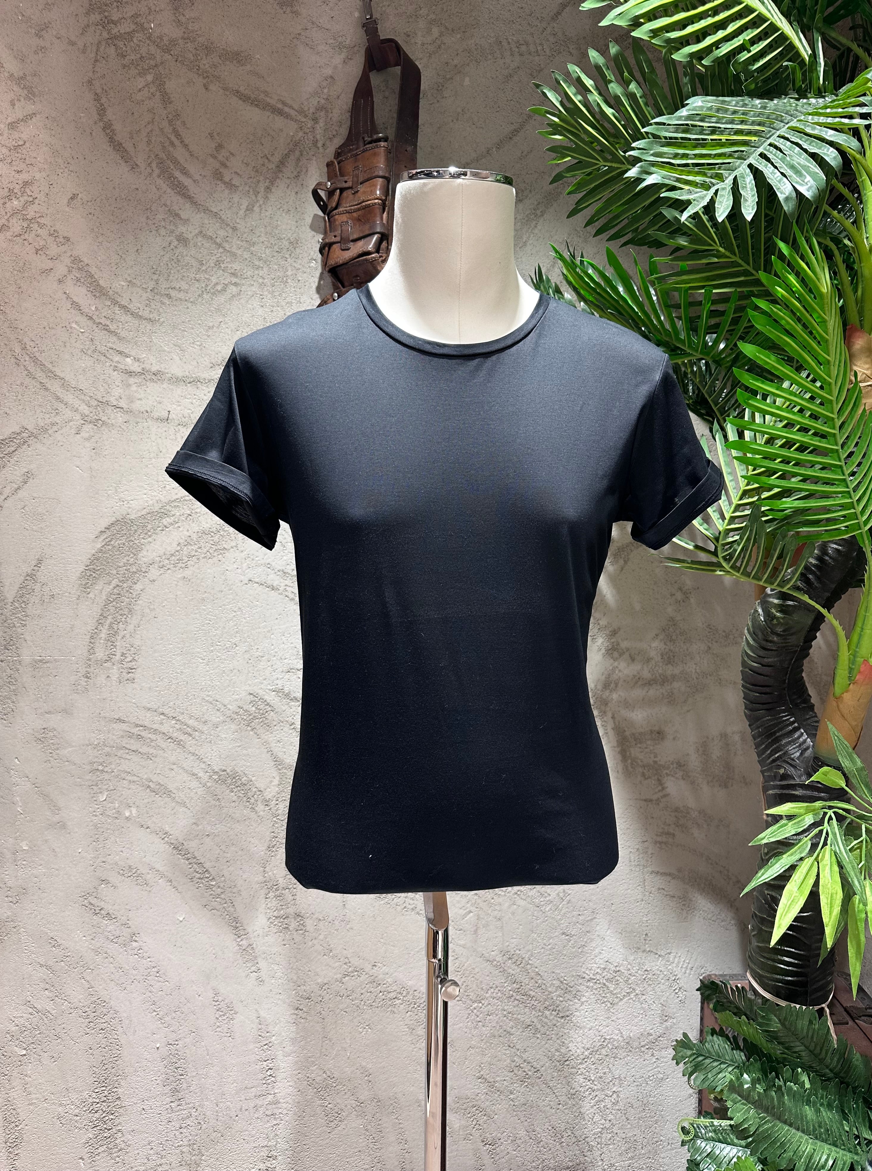 T-SHIRT IN FILO DI SCOZIA - BIANCO, NERO, SABBIA, DARK NAVY, GHIACCIO