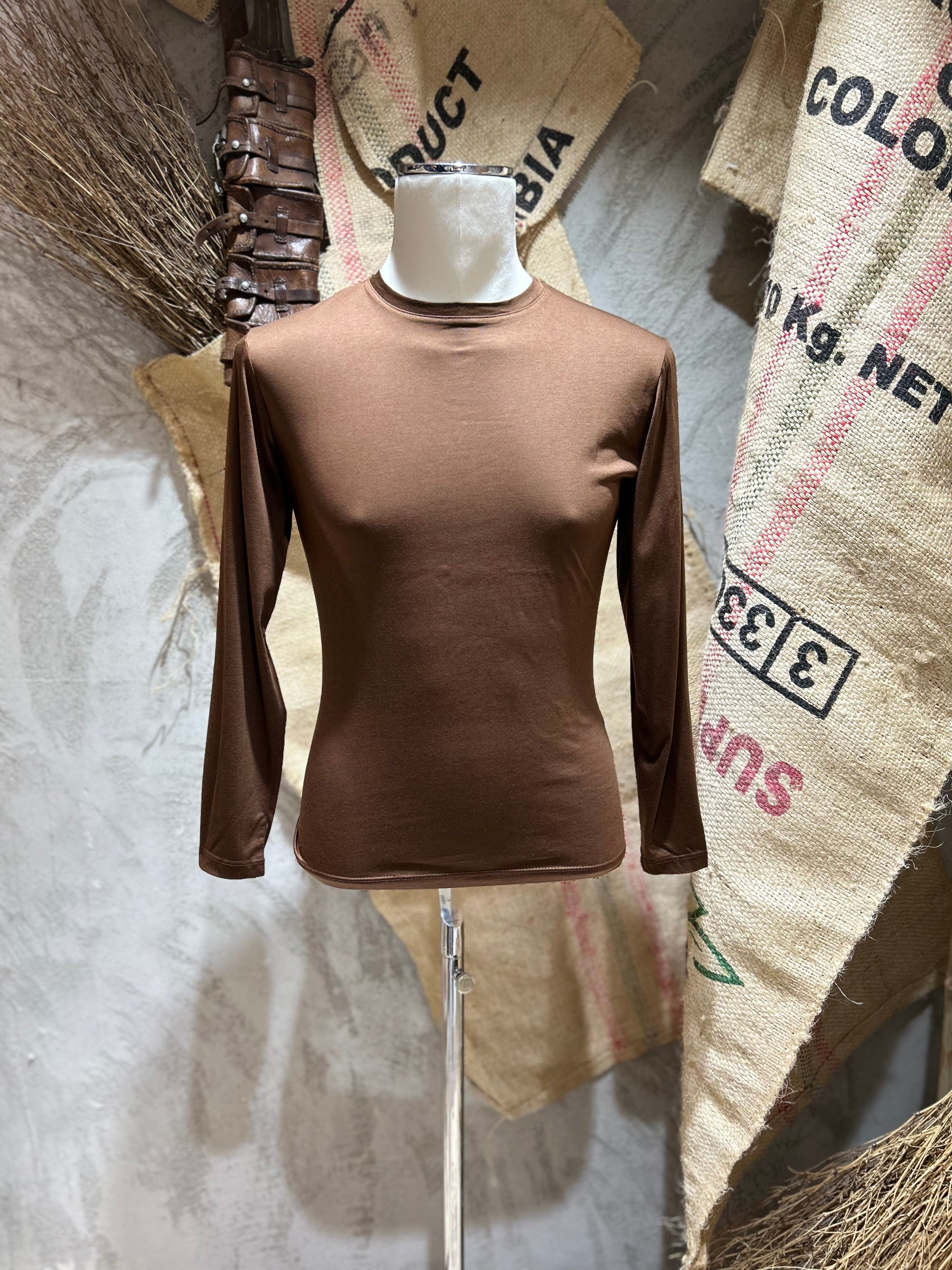 MAGLIA GIROCOLLO IN FILO DI SCOZIA  - MORO BIANCO,SABBIA