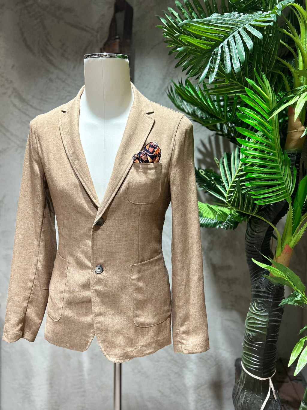 GIACCA MICROFANTASIA - SABBIA, BISCOTTO