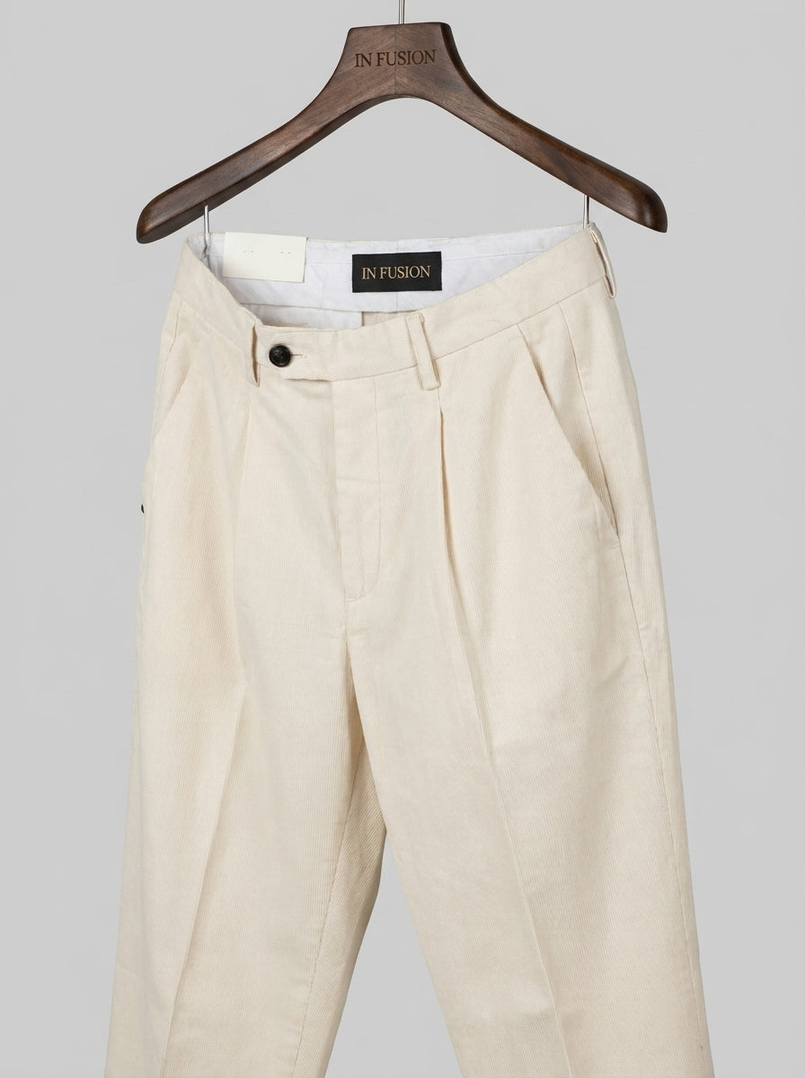 Mito — Pantalone Sartoriale in Tessuto Micro Riga Carrot Fit | Made in Italy