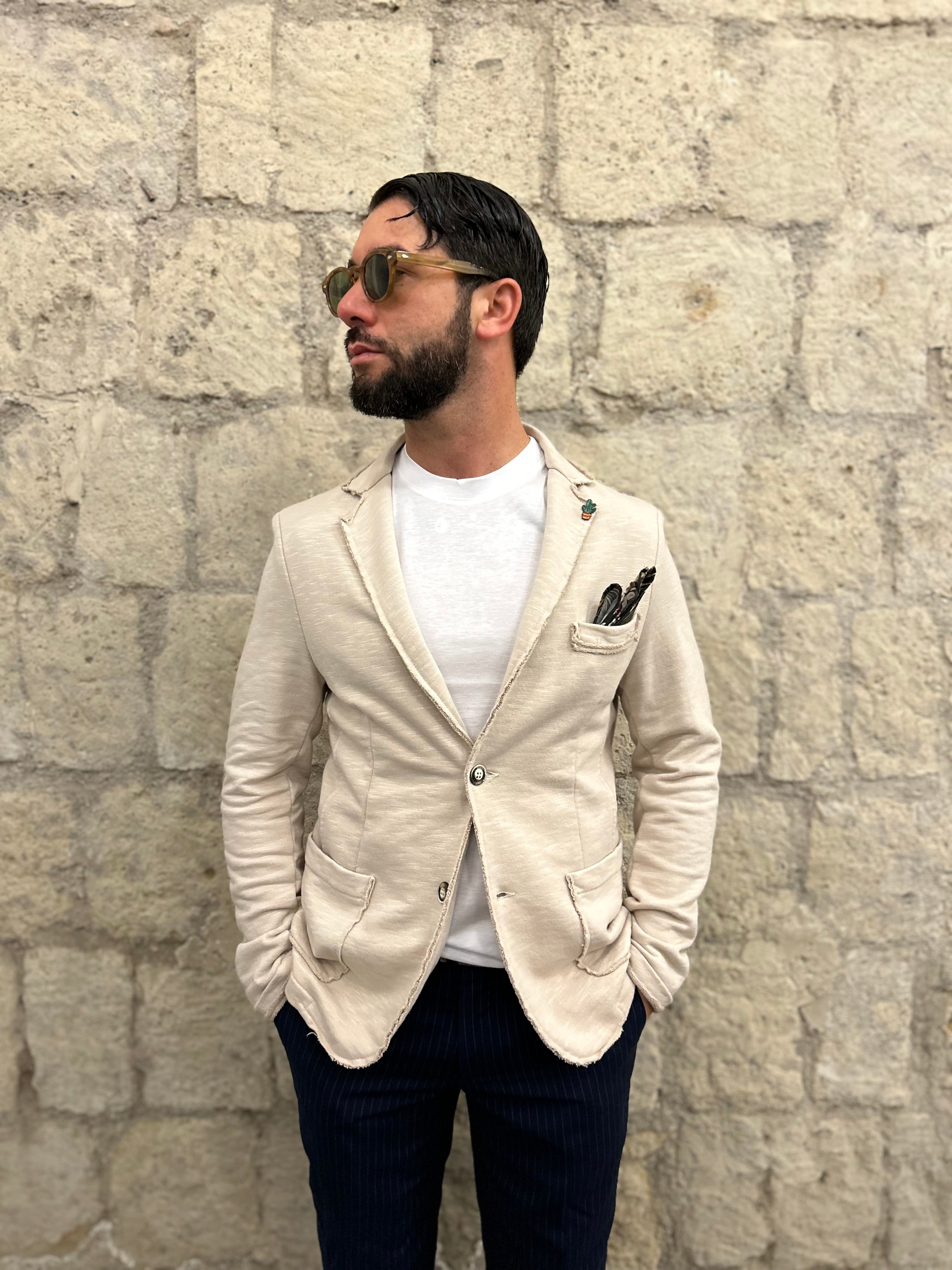 GIACCA TAGLIO VIVO - SABBIA,BLU NAVY,VERDE