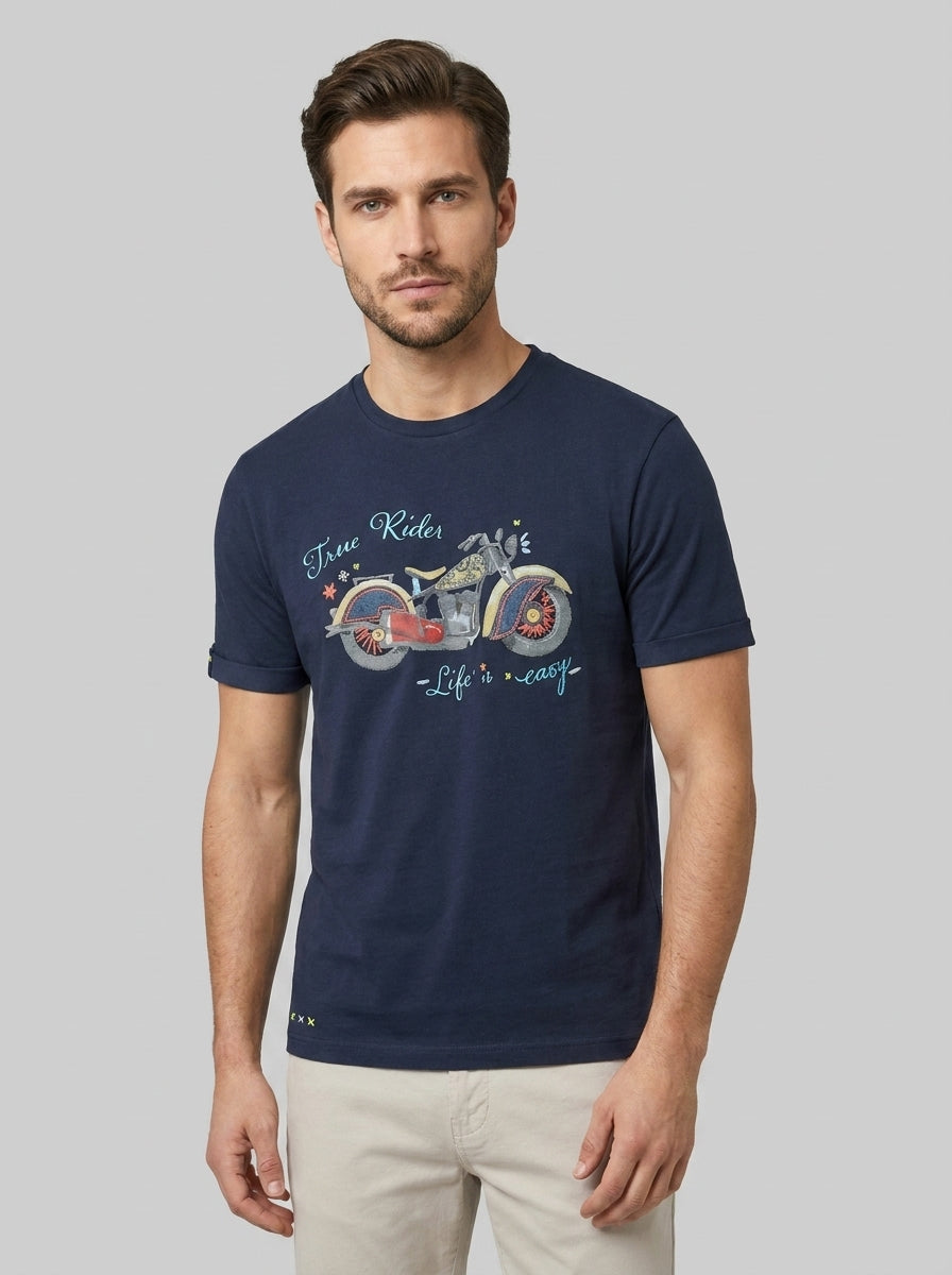 Bobber — T-Shirt in 100% Cotone con Ricami a Mano | Made in Italy
