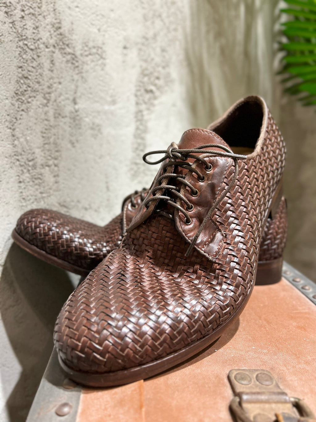 STRINGATA MINI INTRECCIO  - CUOIO