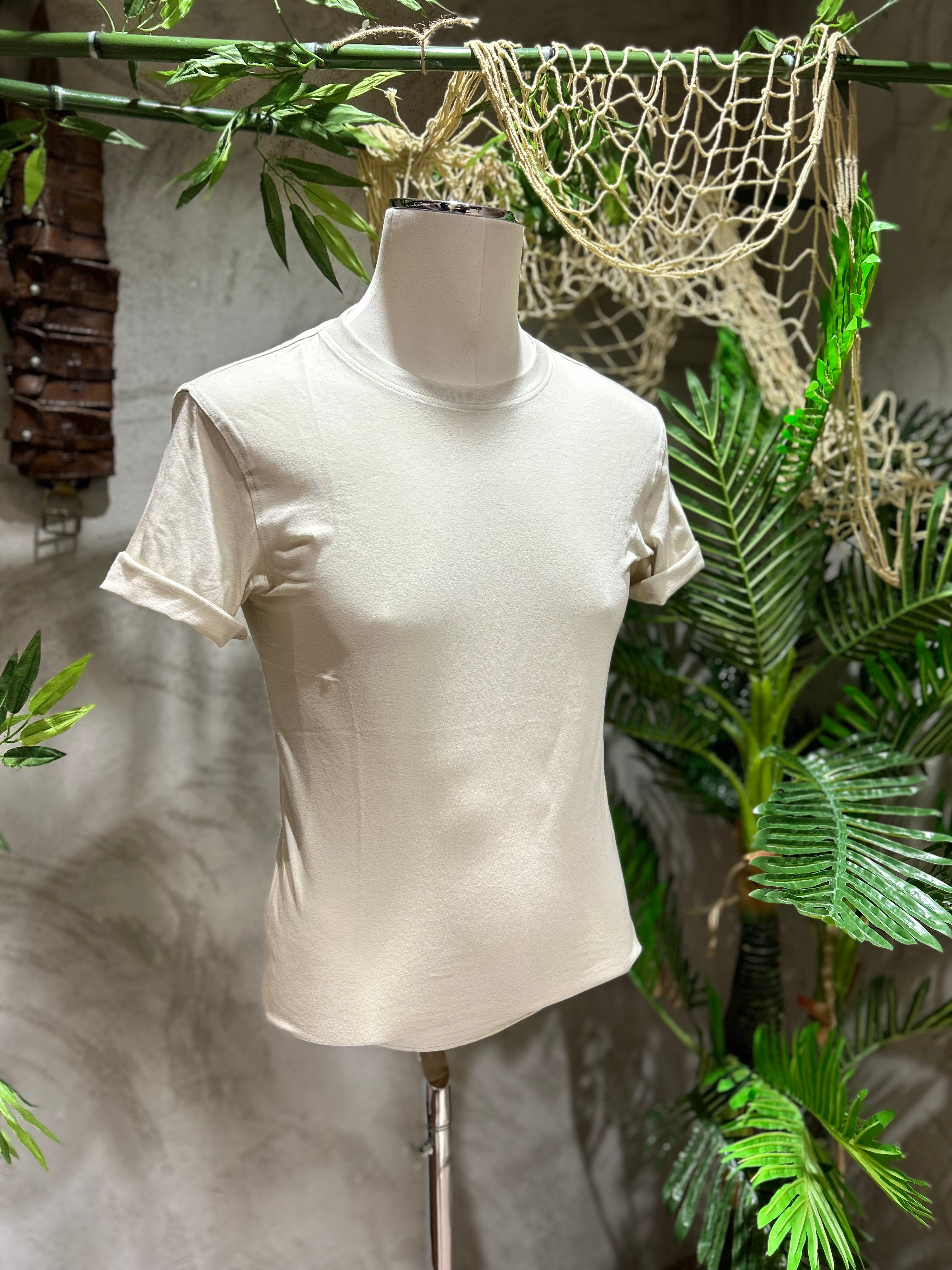 T-SHIRT BASIC IN COTONE - BIANCO, NERO