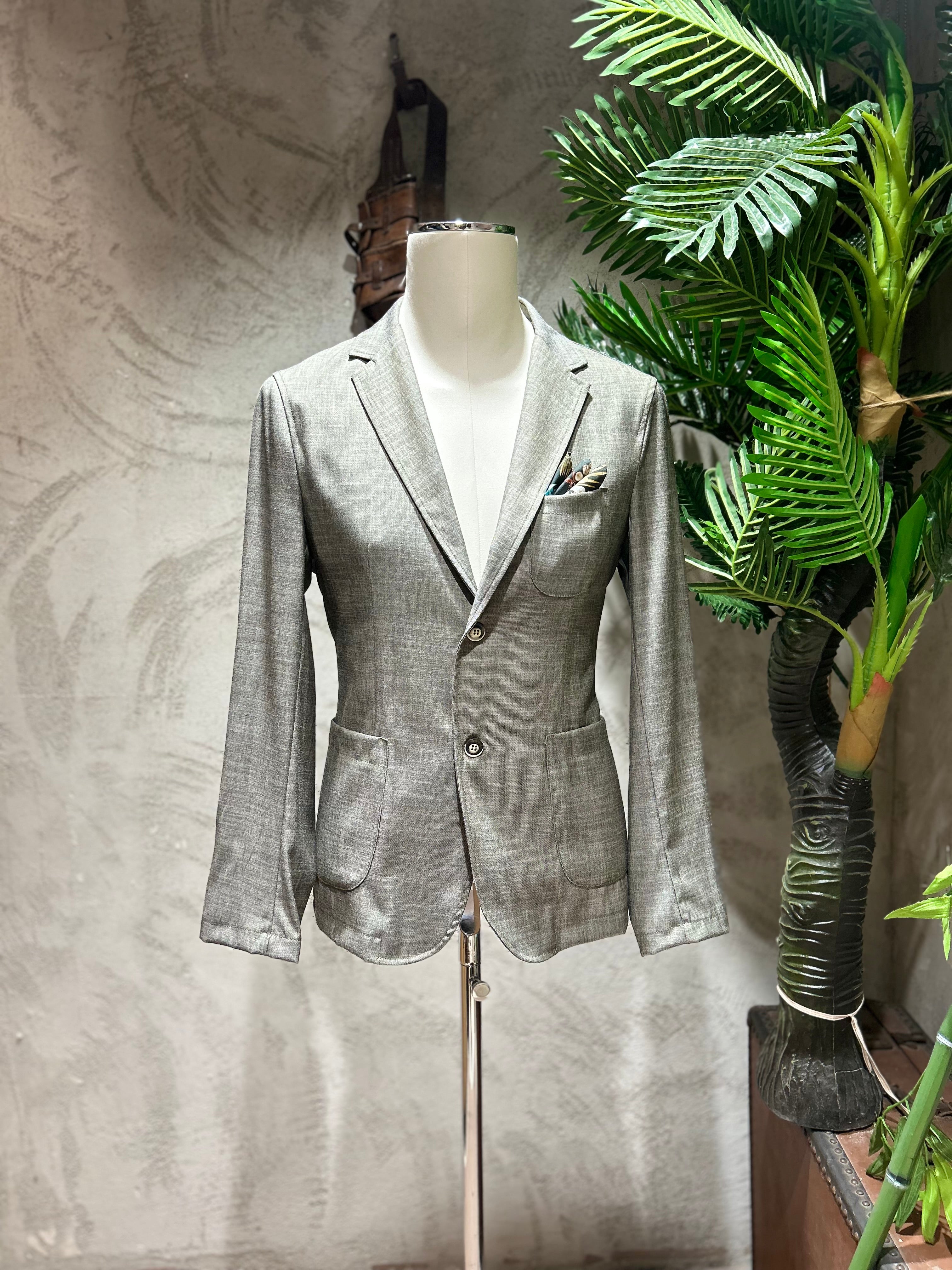 GIACCA MICROFANTASIA -  VERDE, BLU