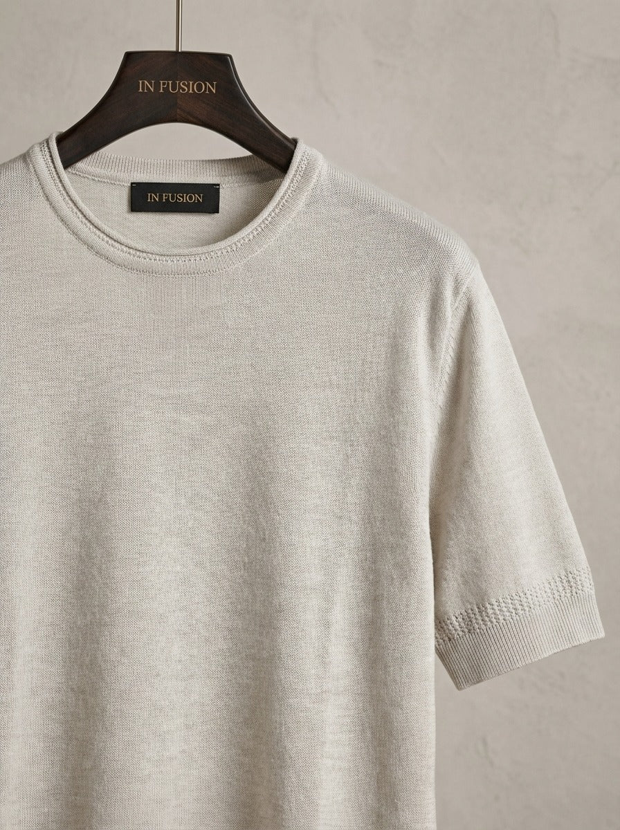 COTTON YARN CREW NECK SWEATER