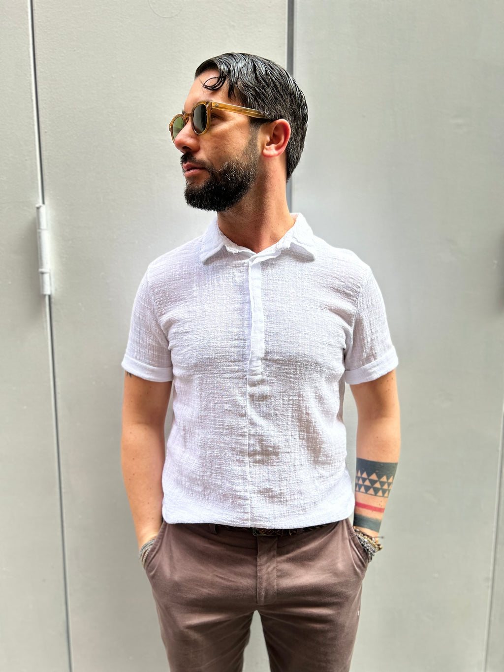 POLO GARZATA - NAVY, BIANCO