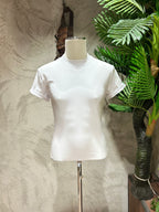 T-SHIRT GIROCOLLO - NERO,BIANCO