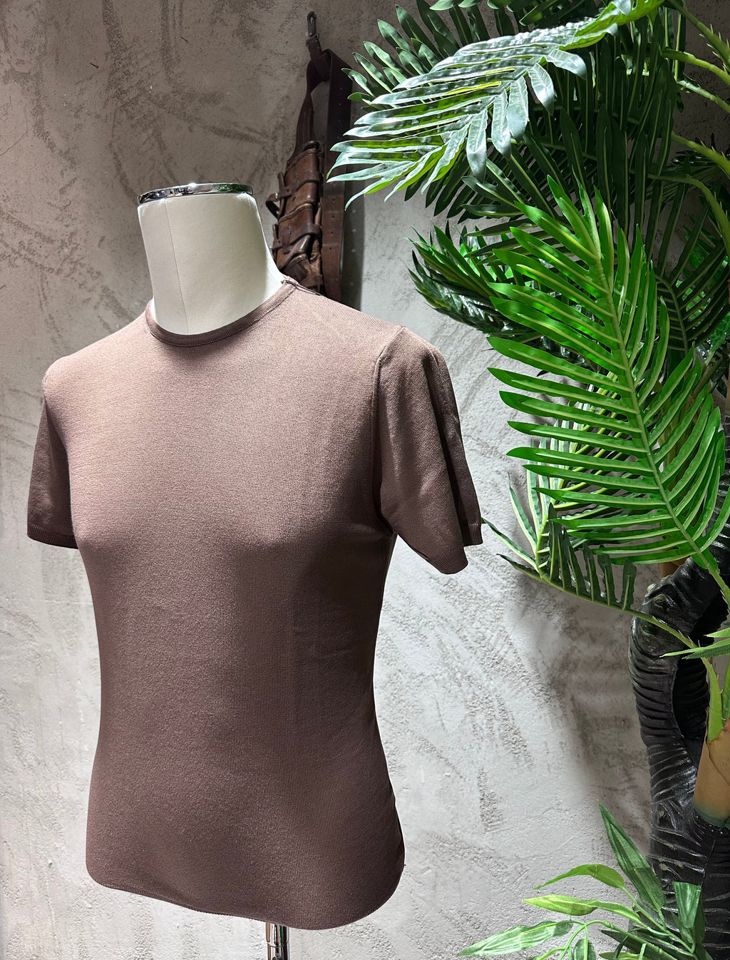 MAGLIA GIROCOLLO - CACAO, SABBIA, BLU, TEGOLA