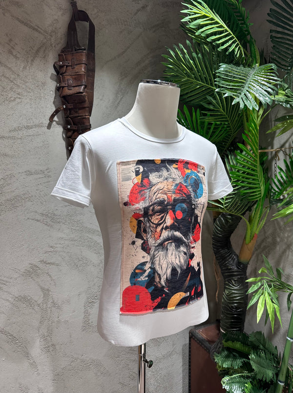 T-SHIRT STAMPA MAN - BIANCO