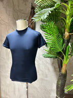 T-SHIRT IN FILO DI SCOZIA - BLU, BIANCO, NERO, MORO, BEIGE, VERDE