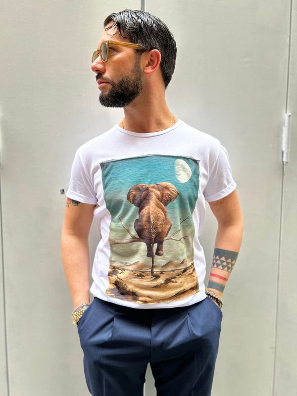 T-SHIRT STAMPA ELEFANTE