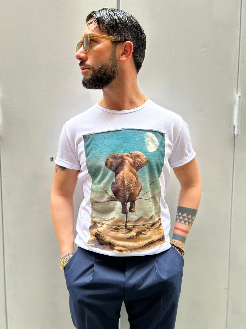 T-SHIRT STAMPA ELEFANTE