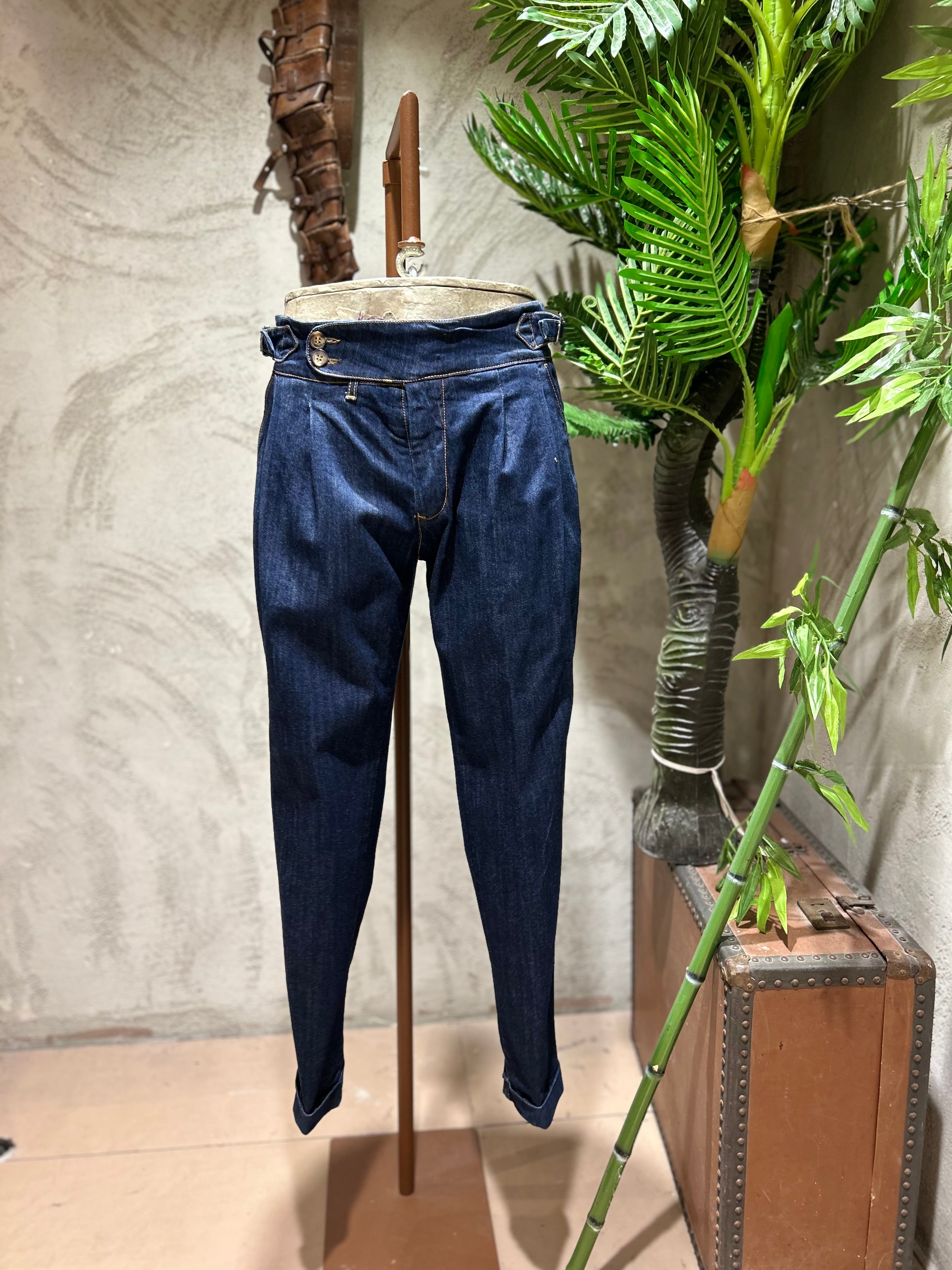 DENIM CON FIBBIE -DARK NAVY